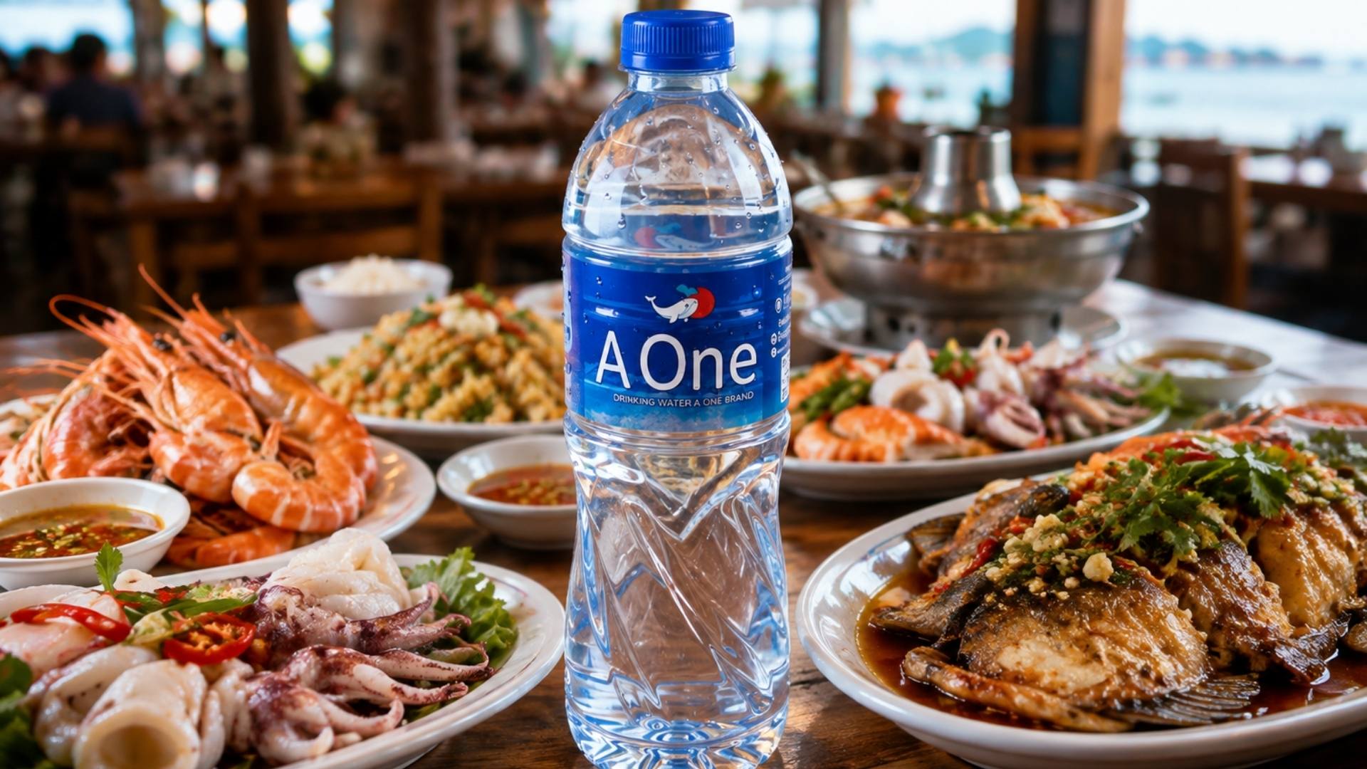 ตัวอย่างผลงานน้ำดื่มแบรนด์ลูกค้า A-One ขนาด 600ml